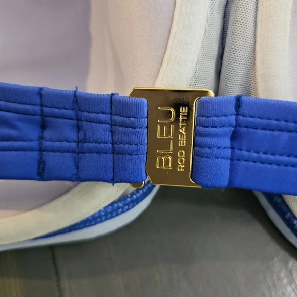 Bleu Rod Beattie Women's Shirred Underwire blue ombre Bikini D-Cup Top size 38 - Picture 6 of 12